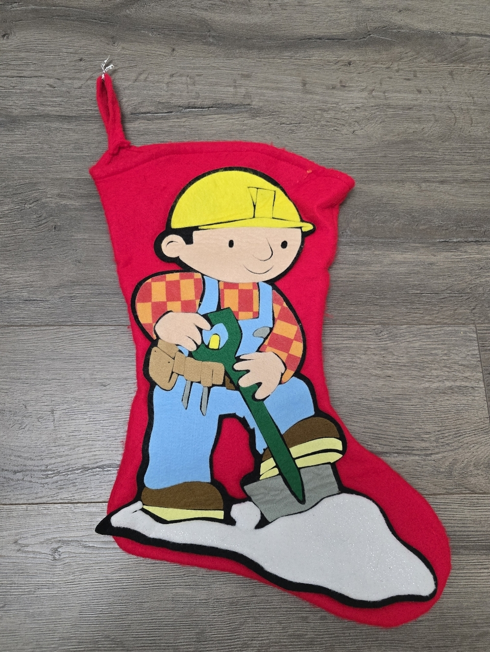Bob The Builder Vintage Stocking Felt Christmas Holiday Kids